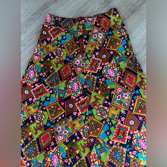 1960s Psychedelic Print Maxi Skirt - Picture 2 of 7